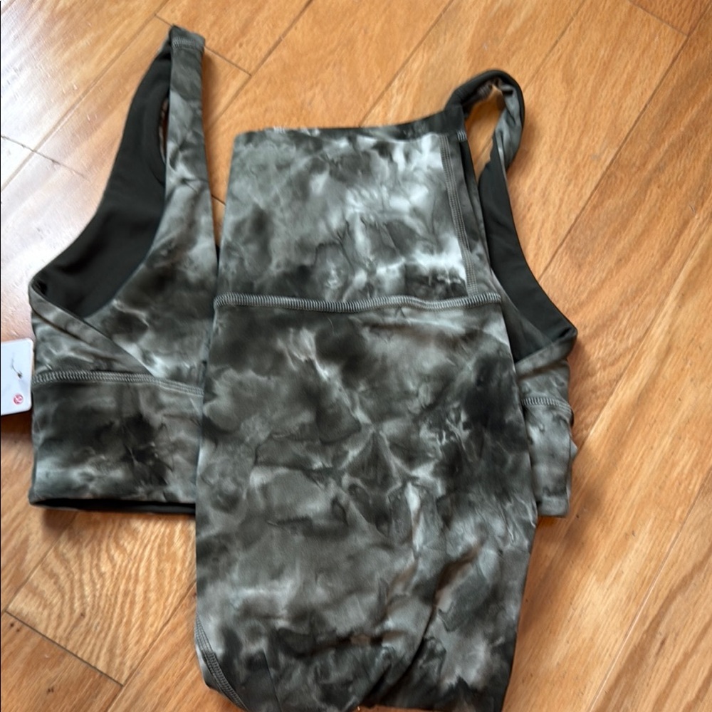 Lululemon Athletica Tie-Dye Capris - Black and Gray